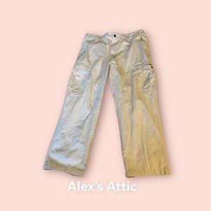 Chaps Cargo Pants Mens Size 40 x 30 Tan Khaki Straight Leg Canvas Casual pre-own
